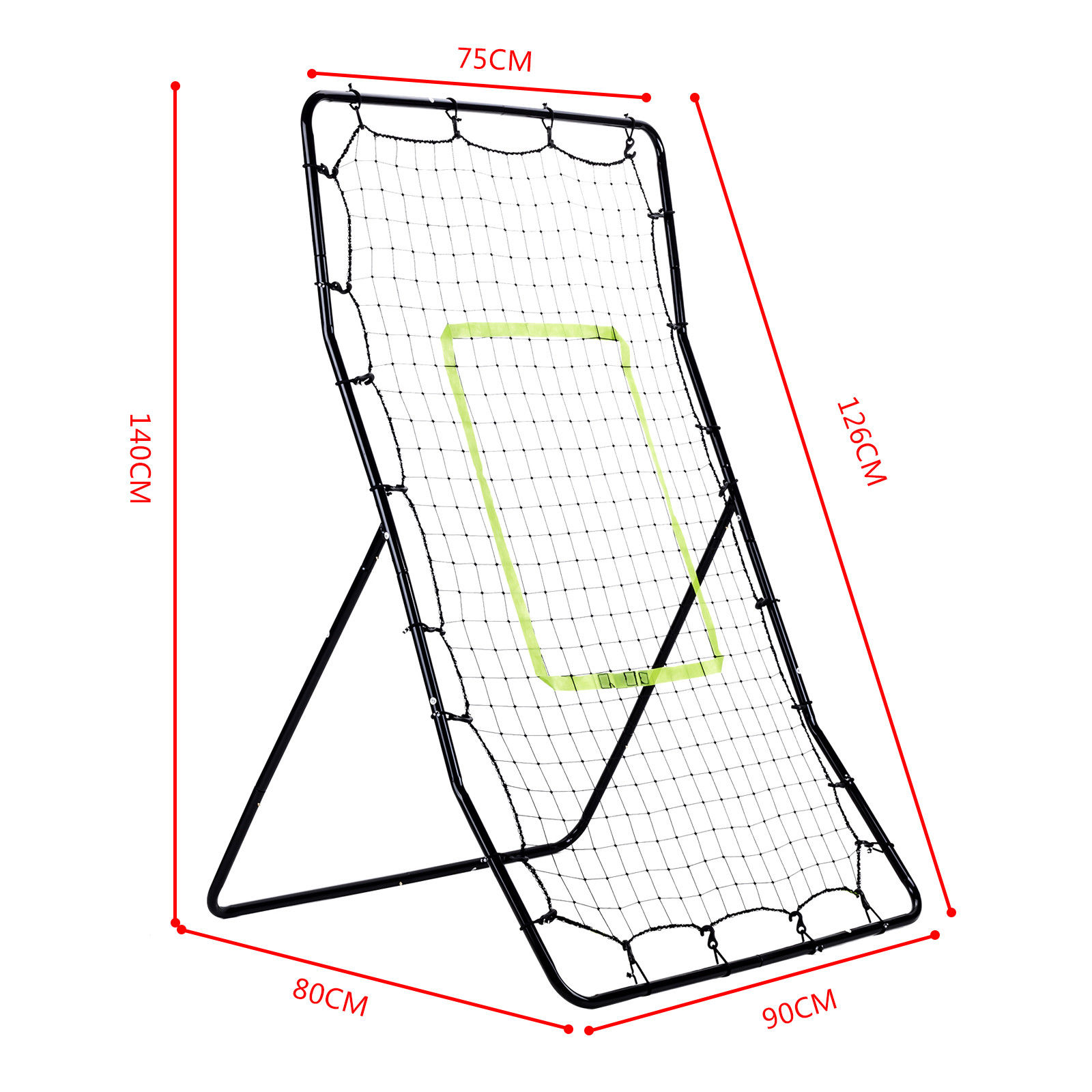 Rebounder Net Target Ball Kickback Soccer Goal Football Training Game
